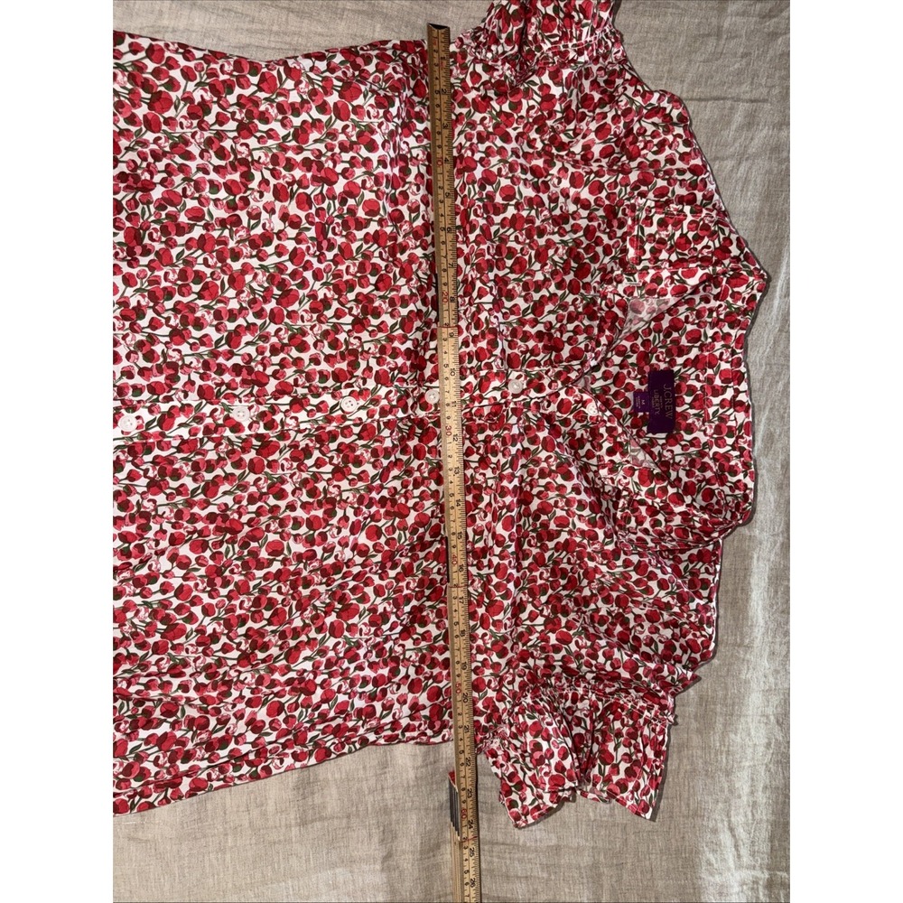 J. Crew Amelia Cotton Dress in Liberty Eliza's Red Floral Womens Medium - Picture 12 of 16